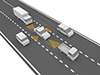 高速道路 | 自動運転 - テクノロジー｜イラスト｜フリー素材