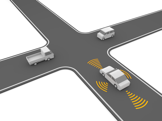 感知 | 道路 | 自動運転 | レーダー - テクノロジー / 技術開発 / 写真 / 3D / 科学 / イラスト / フォト / 無料 / 機械