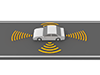 自動運転 | レーダー | 感知 | 道路 - テクノロジー｜イラスト｜フリー素材