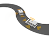 軽自動車 | センサー | レーダー | GPS - テクノロジー｜イラスト｜フリー素材
