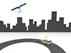GPS | 衛星 | 自動運転 | 走行 - テクノロジー｜イラスト｜フリー素材