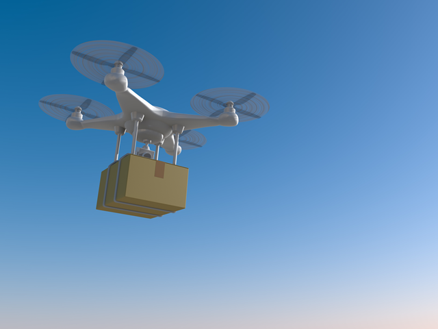 配達 / ドローン/空 - テクノロジー / 技術開発 / 写真 / 3D / 科学 / イラスト / フォト / 無料 / 機械