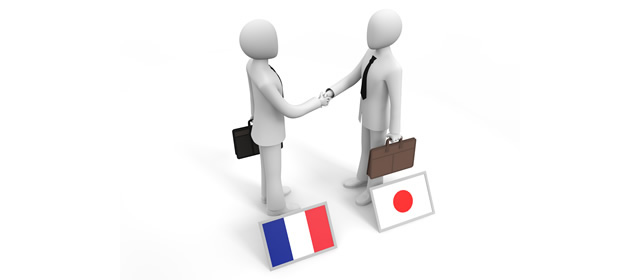 フランス人/握手/ビジネスマン/会社/海外 - イラスト/写真/フリー素材/クリップアート/フォト/商用使用OK