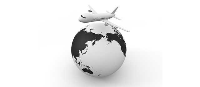 航空機/白黒地球/グローバル - イラスト/写真/フリー素材/クリップアート/フォト/商用使用OK
