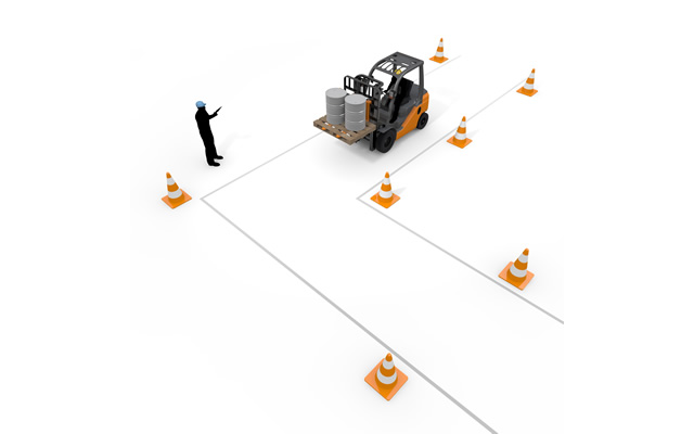 カラーコーン/運転/運ぶ/技術職/難しい/物流 / 運送業 / 業者 - 生産/イラスト/インダストリー/写真/イメージ/フォト/フリー素材