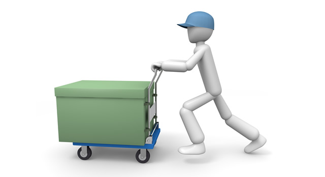 配達職員/荷物 - 生産/イラスト/インダストリー/写真/イメージ/フォト/フリー素材