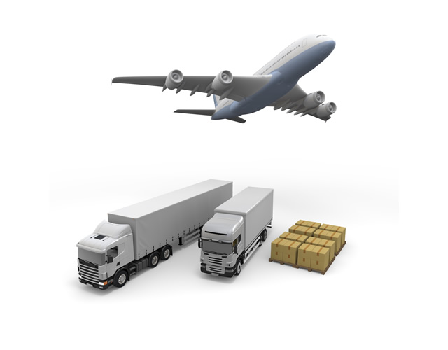 荷物/飛行機/トラック - 生産/イラスト/インダストリー/写真/イメージ/フォト/フリー素材